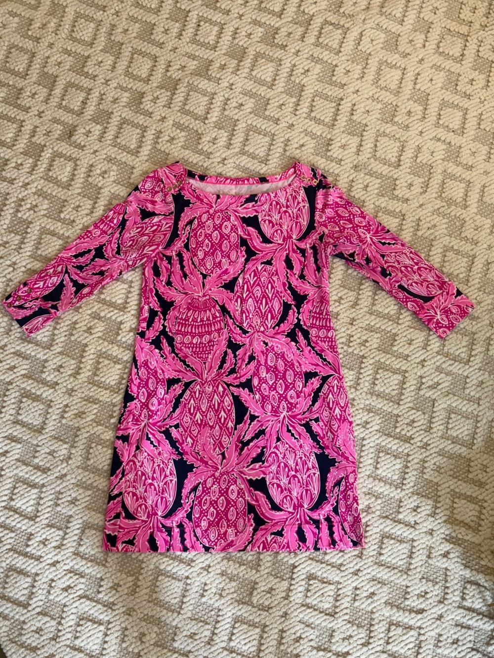 Lilly Pulitzer Sophie Boatneck Shift Dress | Pink Purple Paisley | MEDIUM